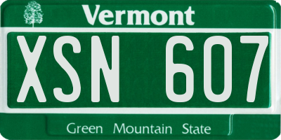 VT license plate XSN607