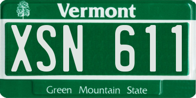 VT license plate XSN611