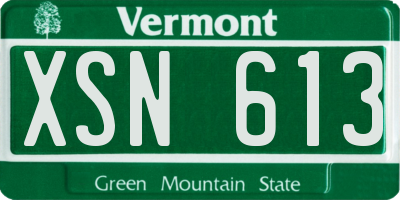 VT license plate XSN613