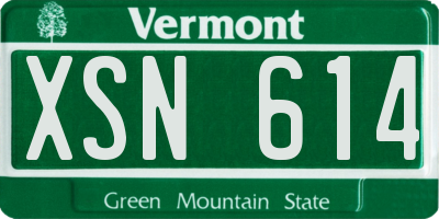 VT license plate XSN614