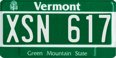 VT license plate XSN617