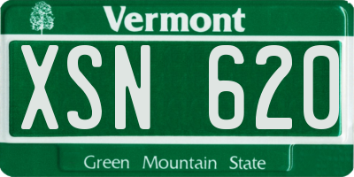 VT license plate XSN620