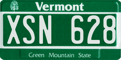 VT license plate XSN628