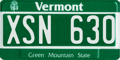 VT license plate XSN630