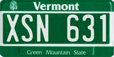VT license plate XSN631