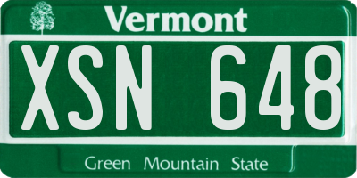 VT license plate XSN648