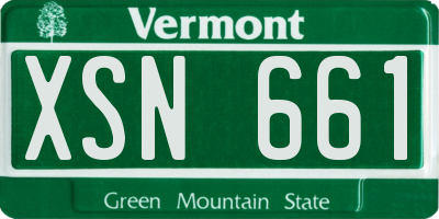 VT license plate XSN661