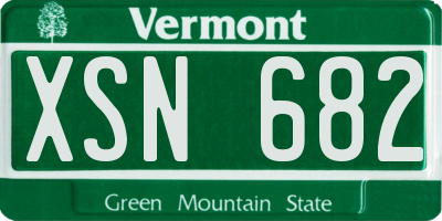 VT license plate XSN682