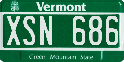 VT license plate XSN686