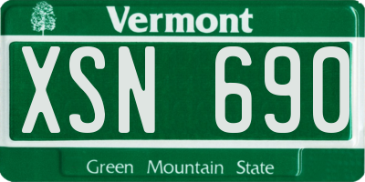 VT license plate XSN690