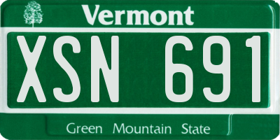VT license plate XSN691