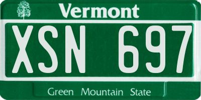 VT license plate XSN697