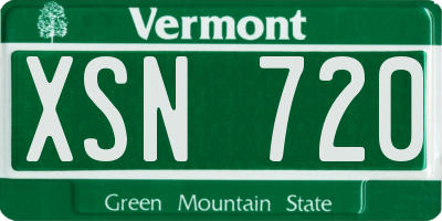 VT license plate XSN720