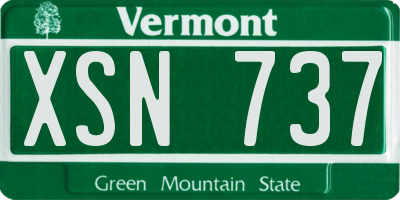 VT license plate XSN737