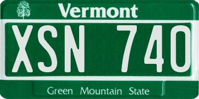 VT license plate XSN740