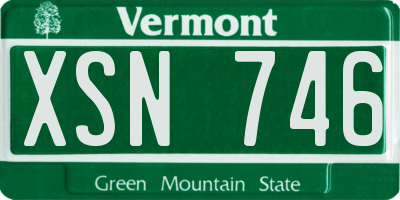 VT license plate XSN746