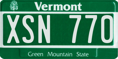 VT license plate XSN770