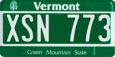 VT license plate XSN773