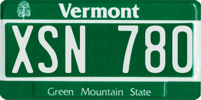 VT license plate XSN780
