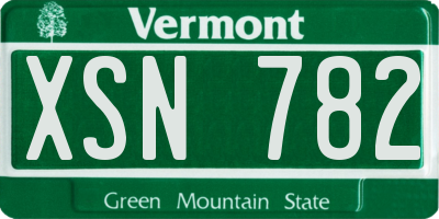 VT license plate XSN782