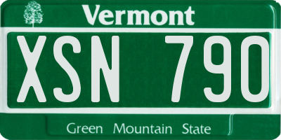 VT license plate XSN790