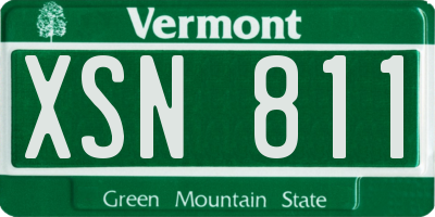 VT license plate XSN811