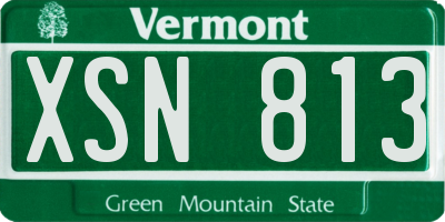 VT license plate XSN813