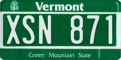 VT license plate XSN871