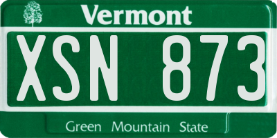 VT license plate XSN873