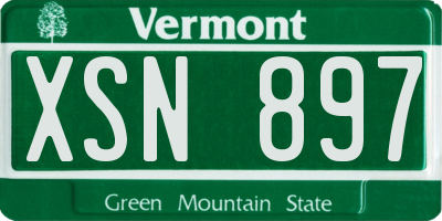 VT license plate XSN897