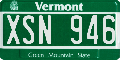 VT license plate XSN946
