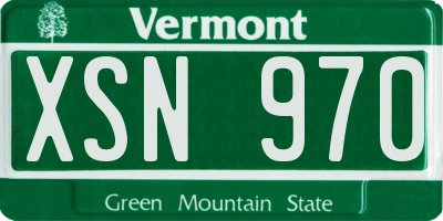 VT license plate XSN970