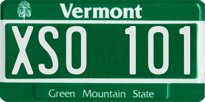 VT license plate XSO101