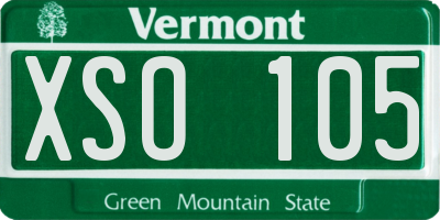 VT license plate XSO105