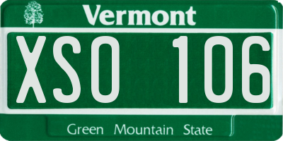 VT license plate XSO106