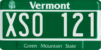 VT license plate XSO121