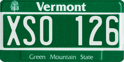 VT license plate XSO126