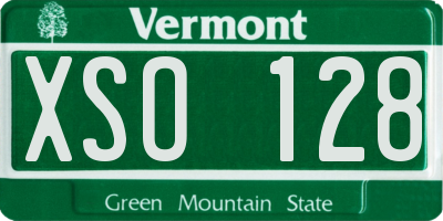 VT license plate XSO128