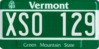 VT license plate XSO129
