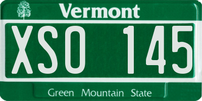 VT license plate XSO145