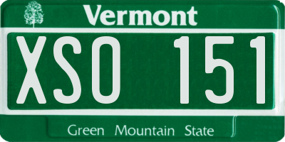 VT license plate XSO151