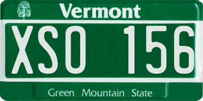 VT license plate XSO156