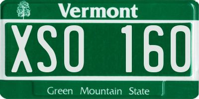 VT license plate XSO160