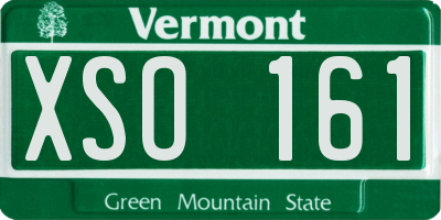 VT license plate XSO161