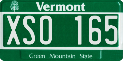 VT license plate XSO165