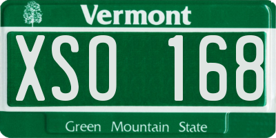 VT license plate XSO168