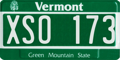 VT license plate XSO173
