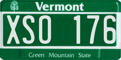 VT license plate XSO176