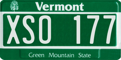 VT license plate XSO177