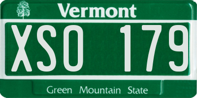 VT license plate XSO179